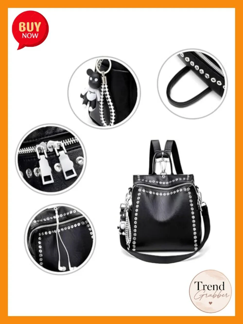 Convertible Backpack Purse Women Faux Leather Tote Shoulder Bag Work Travel